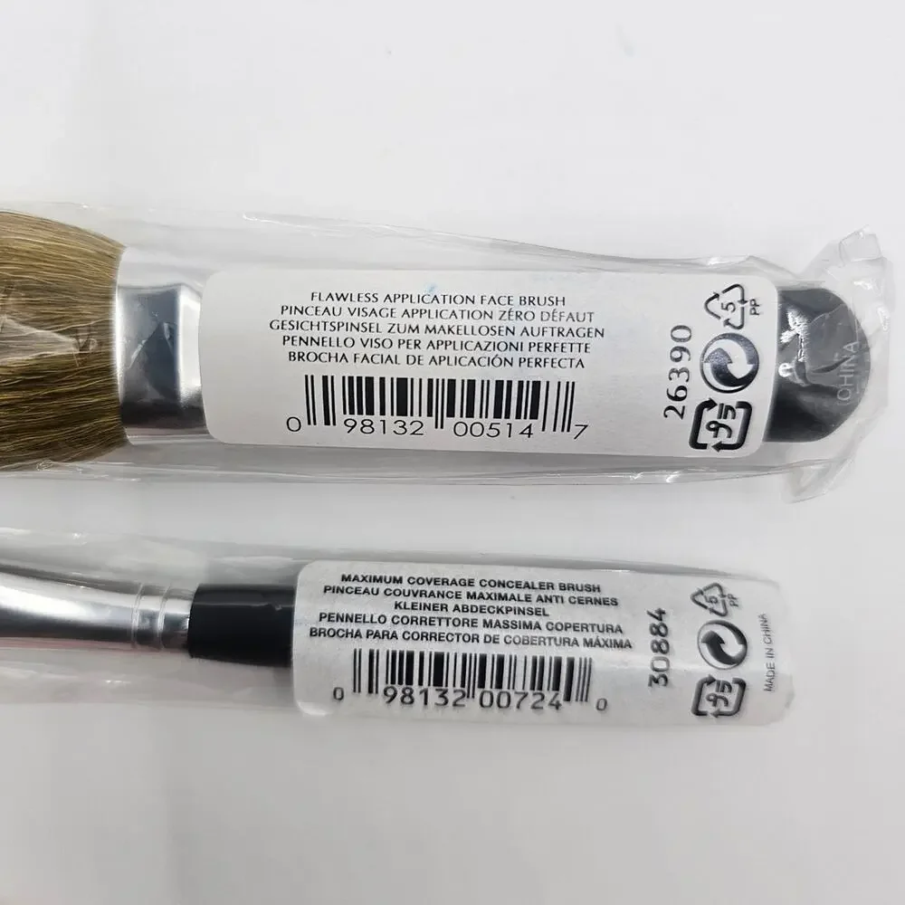 NEW Bare Escentuals Max‎ Coverage Concealer & Flawless Application Face Brushes